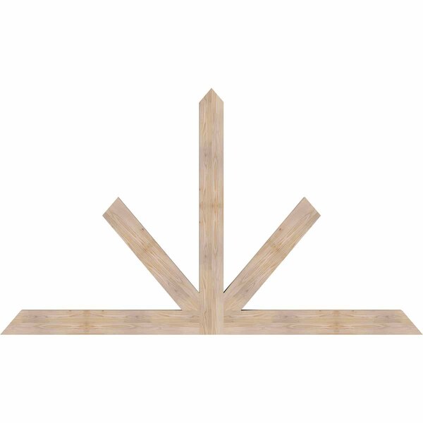 Ekena Millwork Saratoga Smooth Timber Gable Bracket, Douglas Fir, 96"W x 56"H x 3 1/2"D x 5 1/2"F, 14/12 Pitch GBW096X56X0406SAR00SDF - main